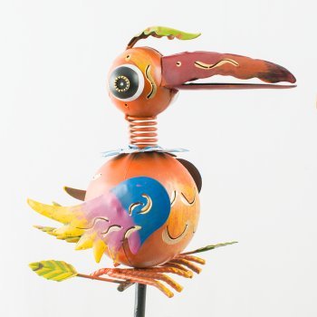 Gartenstecker – Hennes und Klara – UV-beständiges und wetterfestes Metall – Gesamthöhe: 96cm - 2