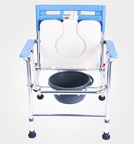 NEEDED Y Commode Chair Collapsible Aluminum Thickening Reinforced Non-Slip Portable Pregnant Women Home Bath Removable , A