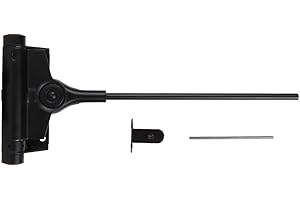 ATTAS Türschließer (80kg) Feder Schwarz 25 kg, 40 kg, 60 kg, 80 kg Schließkraft| automatischer Türschließer | Türschließer außen Gartentor Gartentür