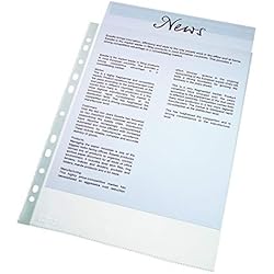 Leitz Funda porta documentos, Tamaño A4, PP, 80 micras, Multitaladro-11, Transparente, 56171