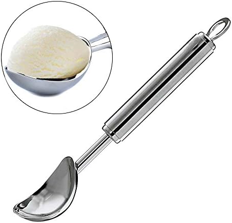 MAIYADUO Ice Cream Scoop, Easy Trigger Professional Stainless Steel Ice Cream Dipper for Fruits, Cookie Dough and Water Melon Scoop, Dishwasher Safe, Solid and Durable