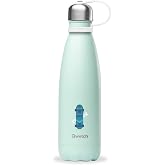 QWETCH İzoleli Paslanmaz &Ccedil;elik Şişe 500 ml Model &Ccedil;ocuk (Yeşil Paten Panosu)