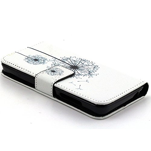 Nokia 630/635 Smartphone Pelle,PU Cuoio Caso Guscio Con carte di credito slot Protettiva in Pelle Flip Case Wallet Cover per Nokia Lumia 630/635 Custodia Portafoglio Casi(Dente di Leone)