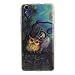 Produktbild Huawei Y6 II / Y6 2 / Honor 5A Hülle, Hozor Gemaltes Muster Transparent Kante Silikonhülle Ultra Slim Weich TPU Silikon Kratzfeste Handyhülle Schutz Case Backcover - Lila Eulen
