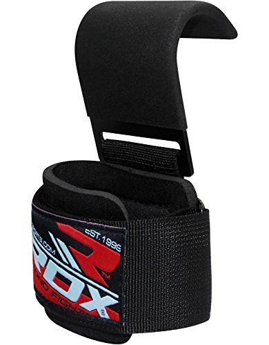 RDX Zughilfen Haken Bodybuilding Handgelenkbandage Krafttraining Fitness Gewichtheben Klimmzughaken Straps - 2