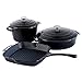 Produktbild ProCook | Kochgeschirrset aus Gusseisen | induktionsgeeignet | emailliert | 2-teilig | schwarz