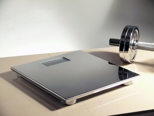 Designwaage, Personenwaage bis 200Kg mit Jumboanzeige, Hochglanzpoliertes Edelstahl - 3