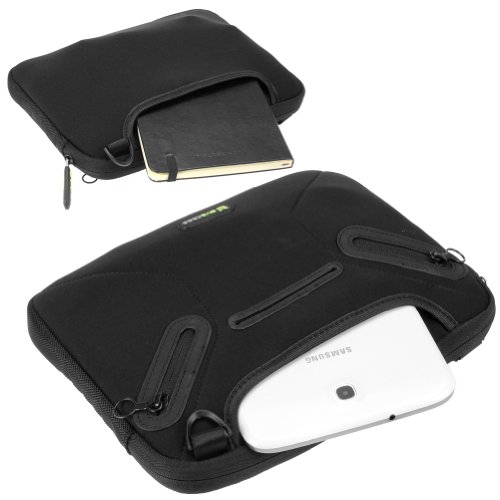 Evecase Neoprene Schutzhülle mit Griff und Tragegurt – für 9,7 Zoll Tablets / Samsung Galaxy Tab S2, Tab A – Schwarz - 6