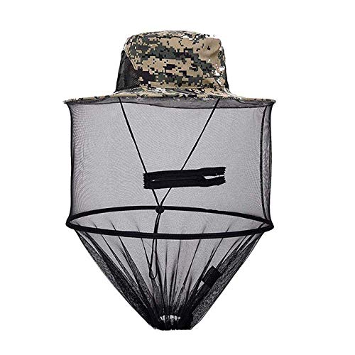 Pudincoco Mosquito Cap Moucheron Insecte Abeille Chapeau Avec Filet Tête Protecteur De Visage Chapeau De Pêche Pour Camping En Plein Air Randonnée Chasse
