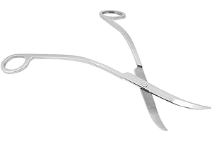 PSSOPP Aquarium Plant Scissors Aquatic Plant Scissors Landscaping Cleaning Tool Stainless Steel Aquarium Tank Aquatic Plant Tongs Scissors Tools Fish Tank Plant Aquascape Scissors(Wave)