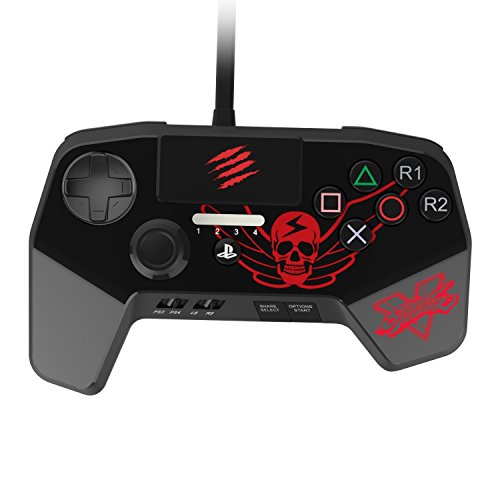 Mad Catz Street Fighter V FightPad Pro. Mando para videoconsola PlayStation 4 y PlayStation 3 - Negro - Actualizado con las últimas innovaciones para juegos de lucha