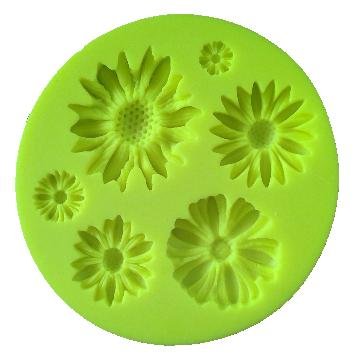 Silikonform FüR Handwerk Die Besetzung Von 6 Sonnenblumen Darstellt. Die Objekte Sind Kleine Spessori.Adatto FüR Reproduktionen Von Objekten In Seife, Gips, Harz, Eis, Keramik, Ton, Wachs Und Andere Materialien, Die FüR FüR Diy Diy.Stampi Formen Und Formen, Die In GießEn Objekte FüR Hochzeit Favorisiert Neuer Diy - 2