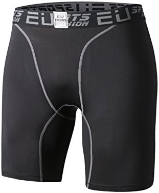 Zetti Mens Sports Compression Leggings Under Skin Tights Fitness Short Pants