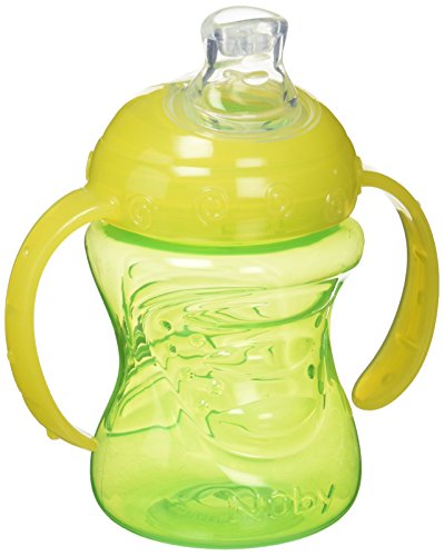 Nuby ID10052LILA Trinklerntasse mit Silikonmundstück, 240ml, Farblich Sortiert