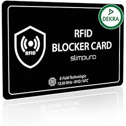 RFID Blocking Carte avec Brouilleur de Signal , RFID / NFC Protection , 1 Seule Carte pour Protéger tout votre Portefeuille et Passeport