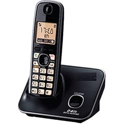 Alternative view of Panasonic Single Line Digital Cordless Telephone, Black