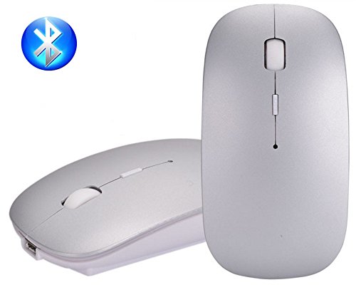 EONANT Bluetooth Mouse, 3.0 Mouse Portatile con Mouse USB Wireless Ricaricabile Silenzioso e Silenzioso Clicca per Notebook, PC, Laptop, Computer, Tablet Windows/Android, Macbook (Argento)