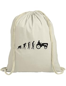 Lustiger natur Turnbeutel Evolution Traktor