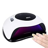 SINZON Lampe UV Sèche Ongles, 120W UV LED Séchoir à Ongles Professionnel Automatique, 4 Minuteries 10/30/60/99S, Grand LCD Ecran, Base Aimant Démontable, pour Vernis Semi Permanent, Gel Vernis