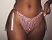 Produktbild Swallowuk Damen Sexy Pailletten Bikini Badehose Mini Tanga Rüsche Badeanzüge G-String Unterwäsche (S, Rosa)
