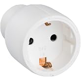 legrand 050189 Professional Socket Base with Mobile Plug, 230 V, White | Socket Base 2P+T with Moving Head, 10/16A, White 050