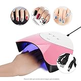 【Sunlight Manicura】Luz no ultravioleta cuando se trabaja, usando perlas fluorescentes LED para filtrar con eficacia las ondas de luz negras y despedirse de las lámparas UV, lo que provoca que las manos de goma se asienten y brillen.