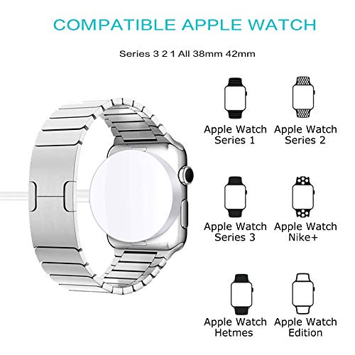 CulaLuva Apple Watch Charger iWatch Charging Cable Magnetic Wireless Portable Charger Pad with 3.3 ft/1.0m Power Cord for Apple Watch Series 3 2 1 All 38mm 42mm