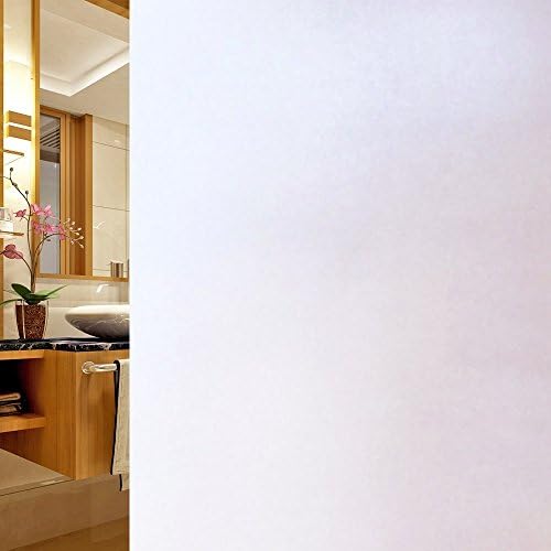 Zanbringe 23.6x78.7 Inches(60x200CM) Non-Adhesive Home &amp; Office White Frosted Static Cling Privacy Window Film