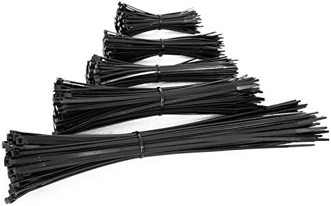 'Professional Cable Ties Set 500 Pcs Individuall Black 100/135/160/200/290 mm