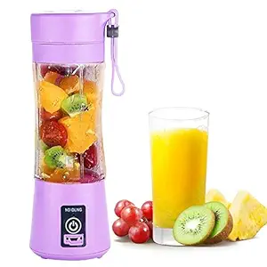 Portable Electric USB Juice Maker with 6 blades, Juicer Bottle Blender Grinder Mixer,6 Blades Rechargeable Bottle with (Multi color)