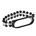 Produktbild squarex Einfach zu ersetzen Mode leuchtende Armband schmuck ersatz Uhr Armband Strap Band für xiaomi mi Band 3 bequem und elegant (Schwarz)