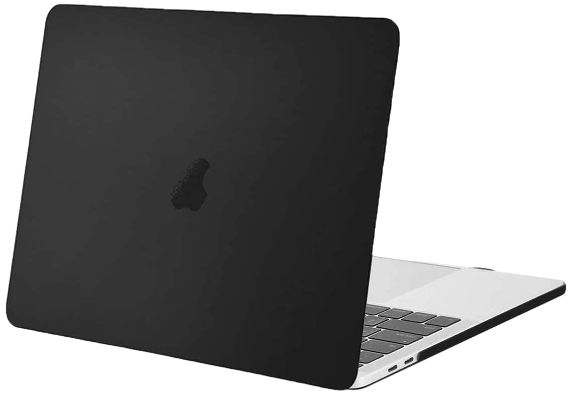 MOCA Hard Shell case Cover for Apple MacBook Air 13 inch [2020 2019 2018 Release] M1 A2337 A2179 A1932 with Retina Display Touch id MacBook Air Shell Case Cover (Black)