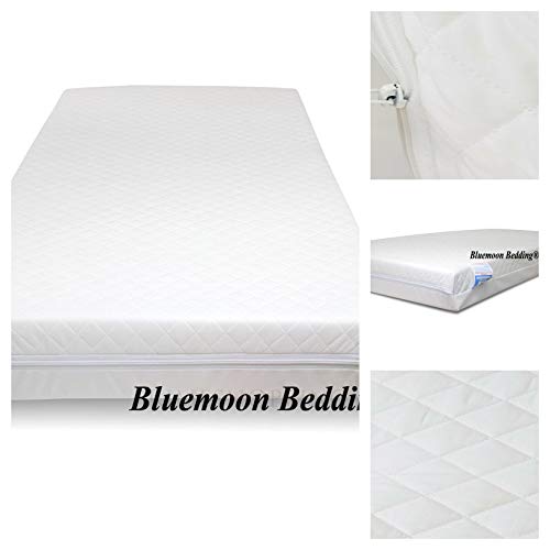 Bluemoon Bedding® All Sizes Quilted Baby COT Bed/Toddler MATTRESSES Breathable Foam MATTRESSES (127x63x10 cm)