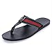 Produktbild XJB Herren Leder Hausschuhe & Flip-Flops 2018 Frühling Sommer Mode Lässig Strand Sandalen Indoor & Outdoor Rot, Grün (Farbe : Ein, Größe : 42)