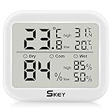 ★【Präzise und Echtzeitmessungen】： ①Aktualisieren Sie die Temperatur und die Luftfeuchtigkeit in 10 Sekunden. Informieren Sie sich zu jedem Zeitpunkt über Temperatur und Luftfeuchtigkeit②Unser Thermometer kann drei Komfortstufen anzeigen. Erfahren Sie mehr über die Temperatur und das Gefühl jedes Augenblicks. ③Unser Thermometer erfasst die höchsten und niedrigsten Temperaturen in 24 Stunden