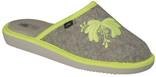 RBJ leather shoes Chaussons pour Femme en Feutre De Laine Respirants Chauds Et Douillets dans Une Boîte Cadeau (facultatif) (37 EU+boîte Cadeau, 912)