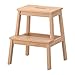 Produktbild Teng Peng Trittleiter - 2-Stufen-Leiter aus Holz, klappbar, Verdickung, Rutschfeste, multifunktionale, tragbare Klappleiter für den Haushalt Home Schritt Hocker (Farbe : Beige)