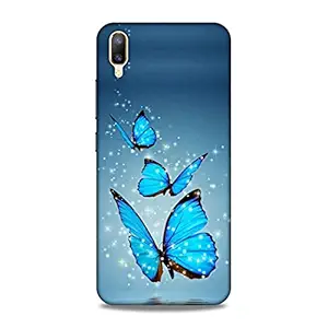 Lucent Crafts Premium Lovely Beautiful Slim Lightweight Shock Proof Hard Back Case Mobile Cover for Vivo V11 Pro (Sizzling Amazing Butterflies Girl Girlish 3D Printed)