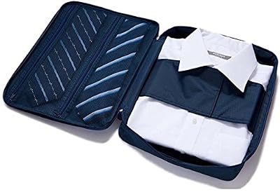 PDR Sac de Cravate de Chemise Sac de Vêtements Sans Ride Voyage Imperméable Bien Rangé, Valise Boîte de Stockage (Bleu)