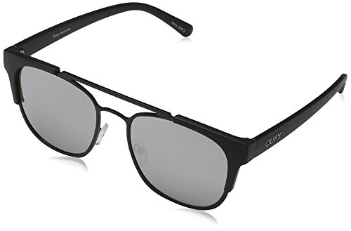Quay Eyewear Unisex Adults’ High and Dry Sunglasses, Black (Black/Silver), 1