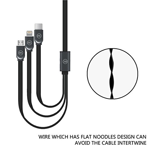 USB C Cable,Hizek 3 in 1 Charging Cable 1M 8 Pin Lightning+Type C+Micro USB Connector for iPhone 7/6/5, Galaxy S3/S4/S5/S6/S7 Edge/S8,Nexus 6P, 5X and More USB C Cable,Hizek 3 in 1 Charging Cable 1M 8 Pin Lightning+Type C+Micro USB Connector for iPhone 7/6/5, Galaxy S3/S4/S5/S6/S7 Edge/S8,Nexus 6P, 5X and More