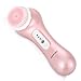 KINGDOMCARES Ultrasonic Waterproof Facial Cleansing Brush Rechargeable Exfoliating Microdermabrasion Face Brush Deep Cleaning Skin and Body Scrubbing Facial Massager with 3 Speeds 2 Brush Heads Pink