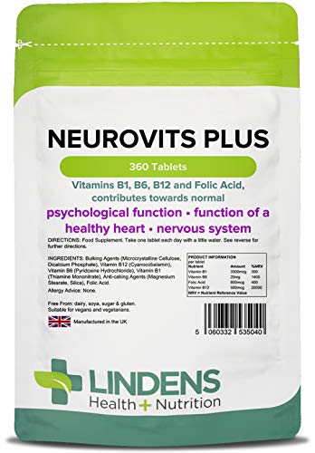 Neurovits Plus (vitaminas B1 B6 B12 &Ácido Fólico ) 360 PASTILLAS