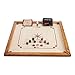 Price comparison product image Uber Games Junior Carrom Set - Hard Edges for Better Rebound, Great value carrom boards with Kikar wood edges and 4mm thick polished mango plywood. Total size - 27" x 27" and playing area - 23" x 23"