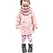 Produktbild Janly Lässige Mädchen-Jungen-langes Hülsen-Kapuzenpulli Warmes Winter-Mantel Kinder Kinderjacke (2T, Rosa)