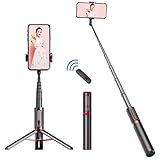 Colorlizard Selfie Stick Phone Tripod, Lightweight Aluminum All in One Extendable Selfie Sticks with Wireless Bluetooth Remot
