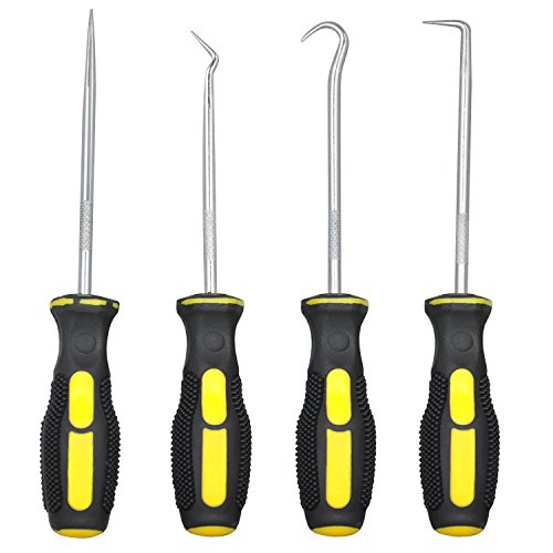 TRIXES 4-teiliges Set mit Haken und Pickel für Detailarbeiten, Schmutzentfernung, Ziehen, Kennzeichnung