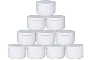 IMIROOTREE 30 pièces en métal blanc boîtes rondes en aluminium vides bougies boîtes de rangement pour bougies bricolage baume artisanat thé aux épices cadeau (50g)