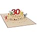 Produktbild Favour Pop Up Glückwunschkarte zum runden 30. Geburtstag. Ein filigranes Kunstwerk, das sich beim Öffnen des gestalteten roten Umschlags entfaltet. TA30R