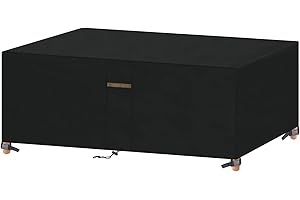 VANSHEIM Funda Protectora Muebles Jardin Impermeable Funda Protectora para Muebles de Jardín Cubierta de Patio Muebles Mesa Jardín Paño Oxford Resistente al Viento Rectángulo Fundas 170x94X70cm